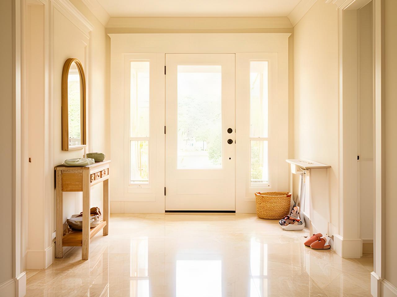 Bright, freshly cleaned home entryway with polished floor and clear natural light in Clarksville, Arkansas
