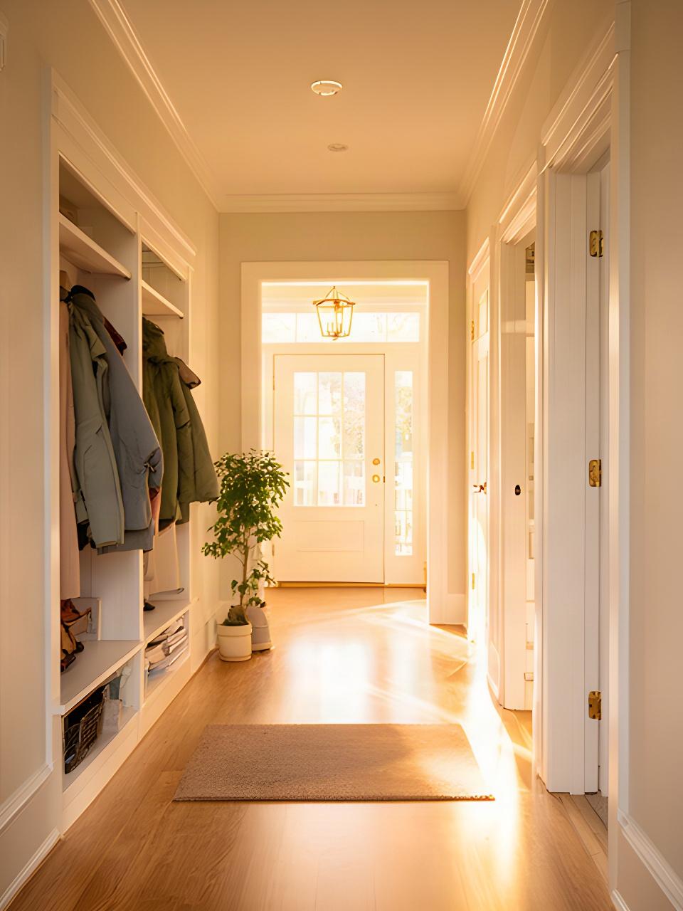 Sunlit Clarksville home entryway prepared for a scheduled cleaning visit